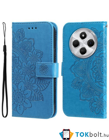 Oldalra nyíló tok Xiaomi Redmi 14C / Redmi 14R / Poco C75 telefonhoz - KÉK