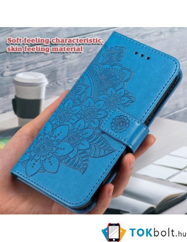 Oldalra nyíló tok Xiaomi Redmi 14C / Redmi 14R / Poco C75 telefonhoz - KÉK