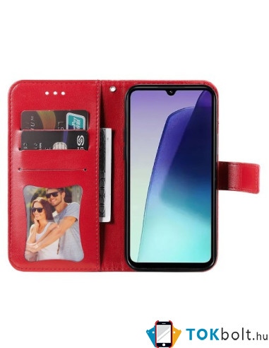 Oldalra nyíló tok Xiaomi Redmi 14C / Redmi 14R / Poco C75 telefonhoz - PIROS