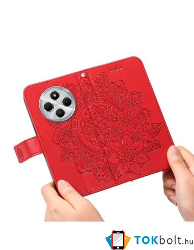 Oldalra nyíló tok Xiaomi Redmi 14C / Redmi 14R / Poco C75 telefonhoz - PIROS