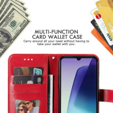 Oldalra nyíló tok Xiaomi Redmi 14C / Redmi 14R / Poco C75 telefonhoz - PIROS