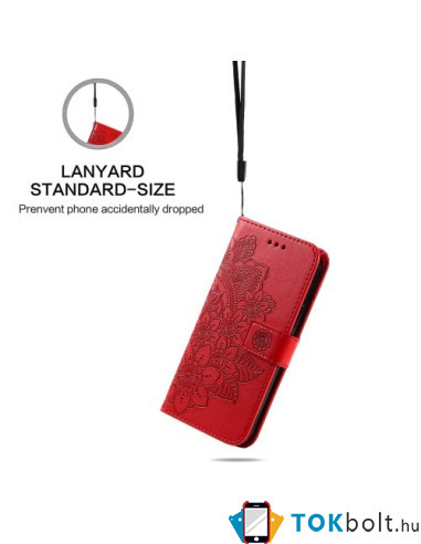 Oldalra nyíló tok Xiaomi Redmi 14C / Redmi 14R / Poco C75 telefonhoz - PIROS