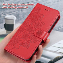 Oldalra nyíló tok Xiaomi Redmi 14C / Redmi 14R / Poco C75 telefonhoz - PIROS