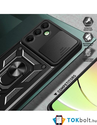 Kemény műanyag és rugalmas TPU hibrid tok Samsung Galaxy A16 4G / A16 5G telefonhoz - EZÜST