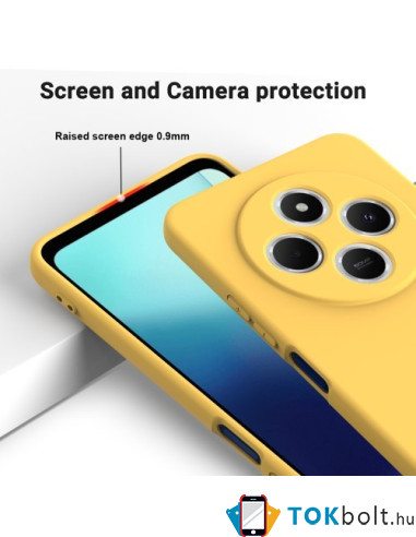 Rugalmas TPU tok Xiaomi Redmi 14C / Redmi 14R / Poco C75 készülékhez - SÁRGA