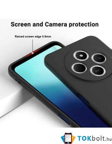 Rugalmas TPU tok Xiaomi Redmi 14C / Redmi 14R / Poco C75 készülékhez - FEKETE
