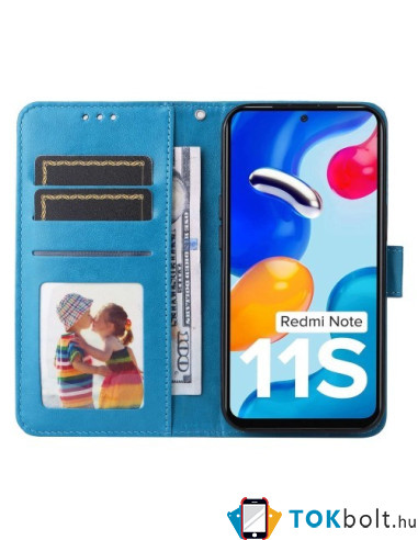Oldalra nyíló tok Xiaomi Redmi 10/Redmi 10 2022/Redmi Note 11 4G/Redmi 10 Prime telefonhoz - KÉK
