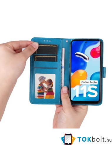 Oldalra nyíló tok Xiaomi Redmi 10/Redmi 10 2022/Redmi Note 11 4G/Redmi 10 Prime telefonhoz - KÉK