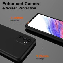 Rugalmas TPU tok Samsung Galaxy A15 / A15 5G készülékhez - FEKETE