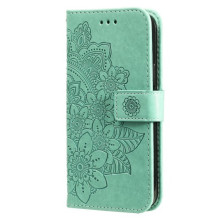 Dombornyomott mandala mintás notesztok Samsung Galaxy S25 telefonhoz - ZÖLD
