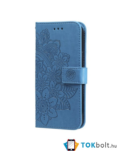 Dombornyomott mandala mintás notesztok Samsung Galaxy S25 Ultra telefonhoz - KÉK