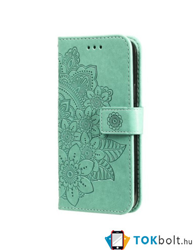 Dombornyomott mandala mintás notesztok Samsung Galaxy S25 Ultra telefonhoz - ZÖLD