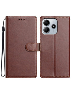 Oldalra nyíló tok Xiaomi Redmi Note 14 5G telefonhoz - BARNA