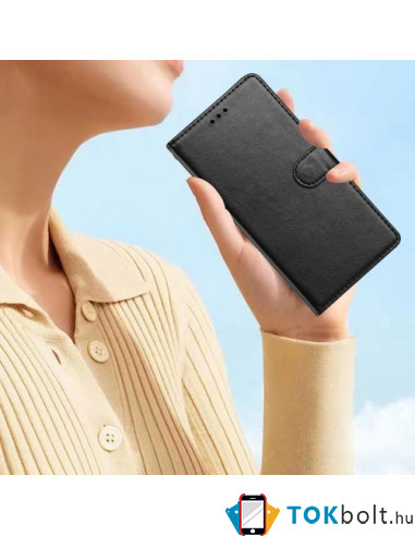 Oldalra nyíló tok Xiaomi Redmi Note 14 Pro 5G telefonhoz - FEKETE