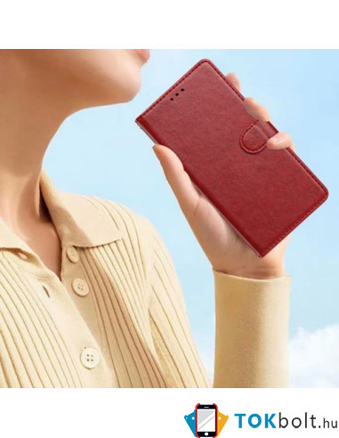 Oldalra nyíló tok Xiaomi Redmi Note 14 Pro 5G telefonhoz - BARNA