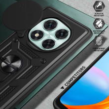 Kemény műanyag és rugalmas TPU hibrid tok Xiaomi Redmi Note 14 Pro 5G telefonhoz - EZÜST
