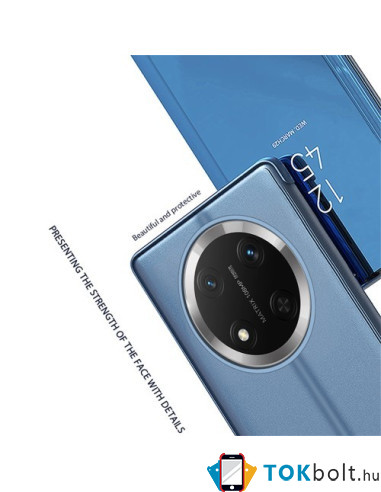 Flip telefontok átlátszó előlappal Honor Magic7 Lite készülékhez - FEKETE