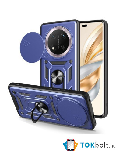 Kemény műanyag és rugalmas TPU hibrid tok Honor Magic7 Lite telefonhoz - KÉK