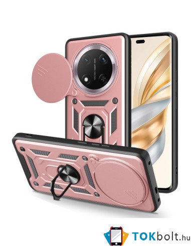 Kemény műanyag és rugalmas TPU hibrid tok Honor Magic7 Lite telefonhoz - RÓZSAARANY