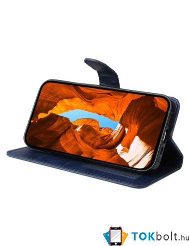 Oldalra nyíló tok Motorola Moto G55 telefonhoz - KÉK