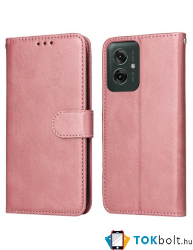 Oldalra nyíló tok Motorola Moto G55 telefonhoz - PINK