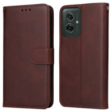 Oldalra nyíló tok Motorola Moto G55 telefonhoz - BARNA