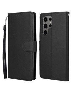 Oldalra nyíló tok Samsung Galaxy S25 Ultra telefonhoz - FEKETE