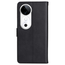 Oldalra nyíló tok Vivo V40 telefonhoz - FEKETE