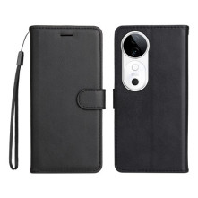 Oldalra nyíló tok Vivo V40 telefonhoz - FEKETE
