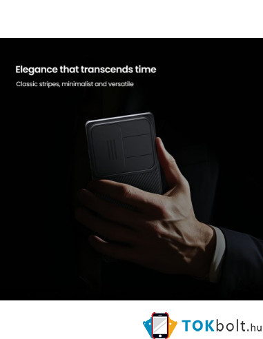 NILLKIN masszív tok kameravédővel Samsung Galaxy S25 Ultra telefonhoz - FEKETE