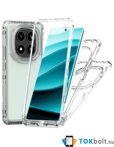 Elő és hátlapi TPU tok Xiaomi Redmi Note 14 Pro 5G készülékhez - ÁTTETSZŐ