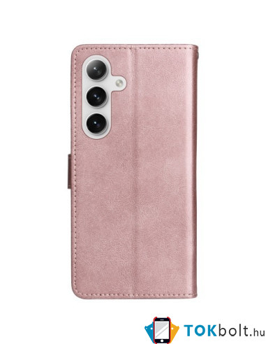 Oldalra nyíló tok Samsung Galaxy S25 telefonhoz - RÓZSAARANY