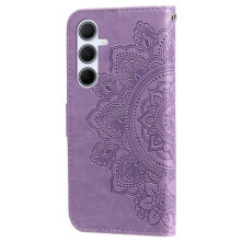 Dombornyomott mandala mintás notesztok Samsung Galaxy A36 / Galaxy A56 telefonhoz - LILA