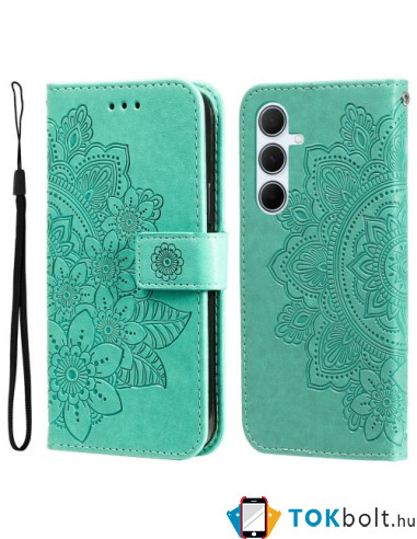 Dombornyomott mandala mintás notesztok Samsung Galaxy A36 / Galaxy A56 telefonhoz - KÉK