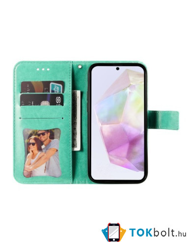Dombornyomott mandala mintás notesztok Samsung Galaxy A36 / Galaxy A56 telefonhoz - KÉK