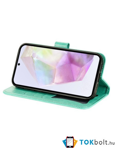Dombornyomott mandala mintás notesztok Samsung Galaxy A36 / Galaxy A56 telefonhoz - KÉK