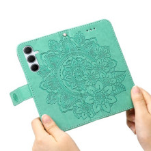 Dombornyomott mandala mintás notesztok Samsung Galaxy A36 / Galaxy A56 telefonhoz - KÉK