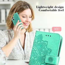 Dombornyomott mandala mintás notesztok Samsung Galaxy A36 / Galaxy A56 telefonhoz - KÉK