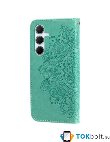Dombornyomott mandala mintás notesztok Samsung Galaxy A36 / Galaxy A56 telefonhoz - KÉK