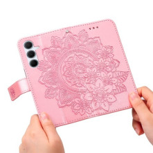 Dombornyomott mandala mintás notesztok Samsung Galaxy A36 / Galaxy A56 telefonhoz - RÓZSAARANY