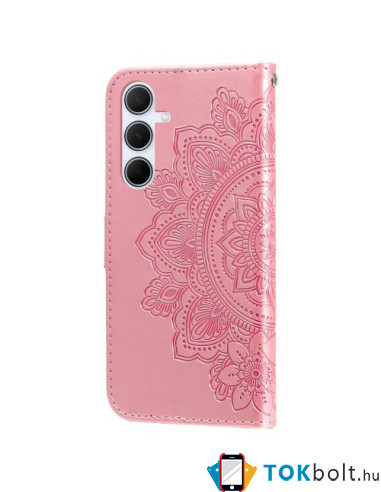 Dombornyomott mandala mintás notesztok Samsung Galaxy A36 / Galaxy A56 telefonhoz - RÓZSAARANY