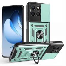 Kemény műanyag és rugalmas TPU hibrid tok Honor X8c telefonhoz - ZÖLD