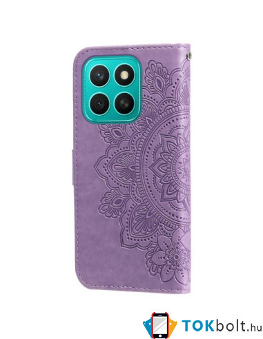 Dombornyomott mandala mintás notesztok Honor X8c telefonhoz - LILA