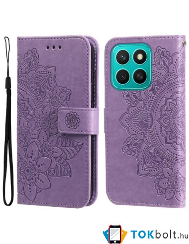 Dombornyomott mandala mintás notesztok Honor X8c telefonhoz - LILA