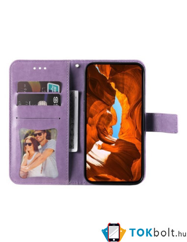 Dombornyomott mandala mintás notesztok Honor X8c telefonhoz - LILA
