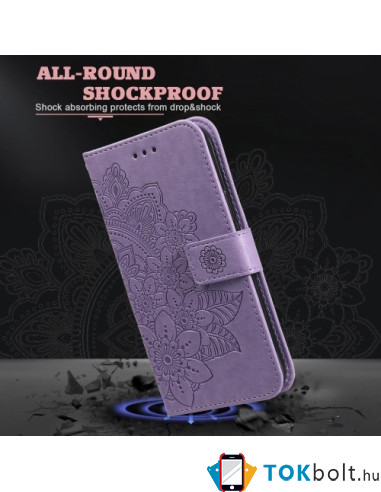 Dombornyomott mandala mintás notesztok Honor X8c telefonhoz - LILA