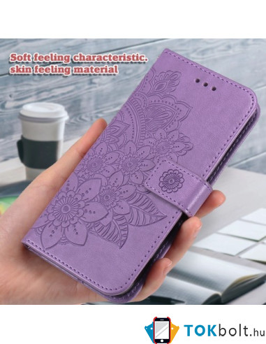 Dombornyomott mandala mintás notesztok Honor X8c telefonhoz - LILA