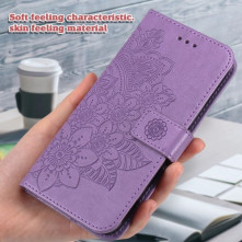Dombornyomott mandala mintás notesztok Honor X8c telefonhoz - LILA