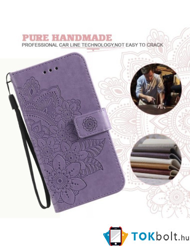 Dombornyomott mandala mintás notesztok Honor X8c telefonhoz - LILA