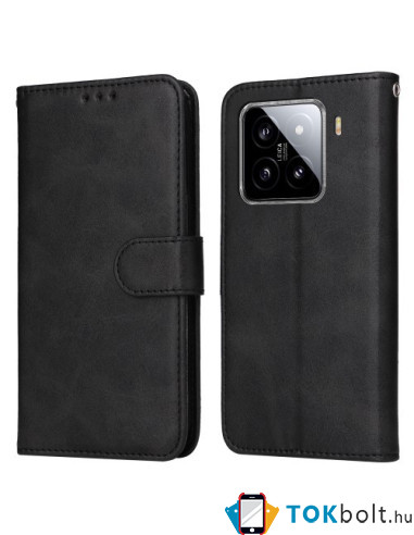 Oldalra nyíló tok Xiaomi 15 telefonhoz - FEKETE